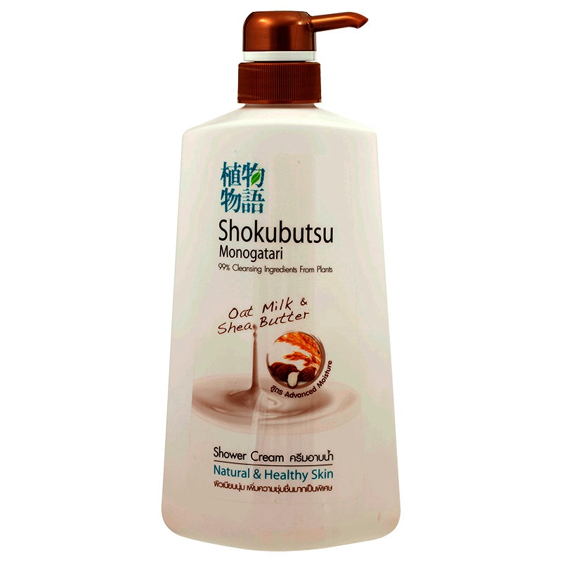 Shokubutsu Monogatari Oat Milk & Shea Butter Shower Cream Formula Advanced Moisture Size 500ml