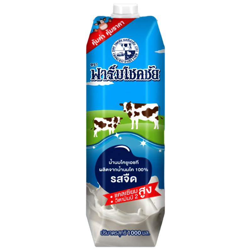 Farm Chokchai UHT Milk Plain Flavor Size 1000ml
