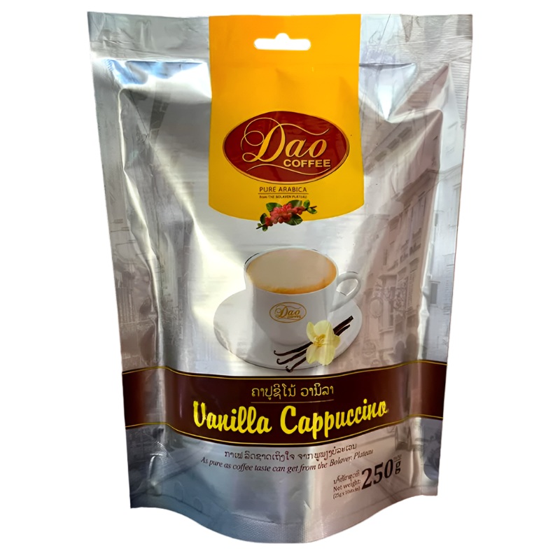 Dao Coffee Pure Arabica From The Bolaven Plateau Vanilla Cappuccino Size  250g Pack of 10 Sticks