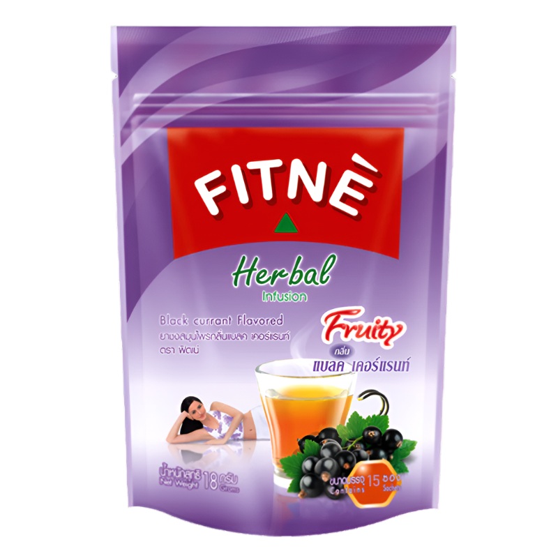 Fitn Herbal Infusion Black Currant Flavour Size 33.75g boxes of 15 Sachets