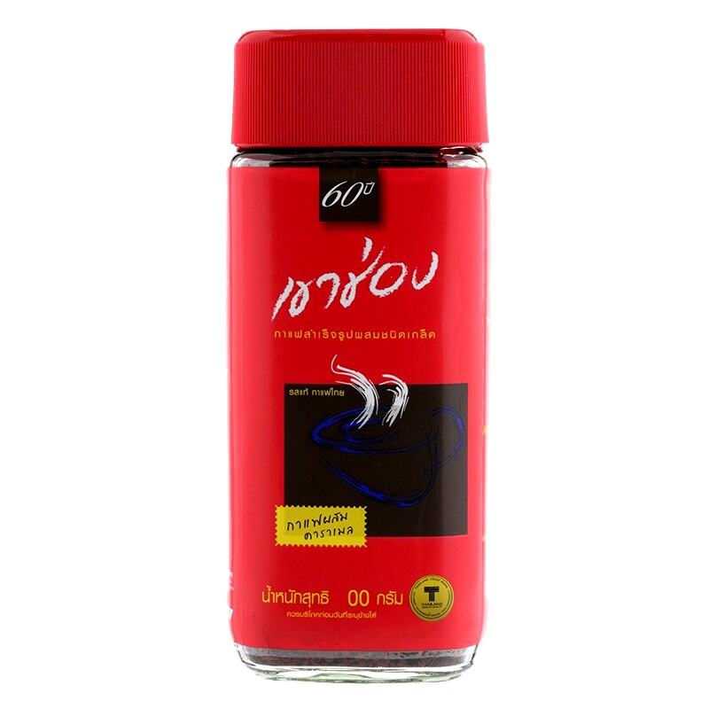 Khao Shong Agglomerated Instant Coffee Mixture with Caramel Size 100g