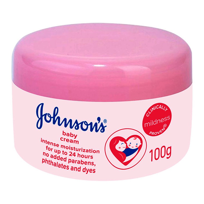 Johnsons Baby Cream Intense Moisturization for up to 24 hours, No added Parabens, Phthalates and dyes Size 100g