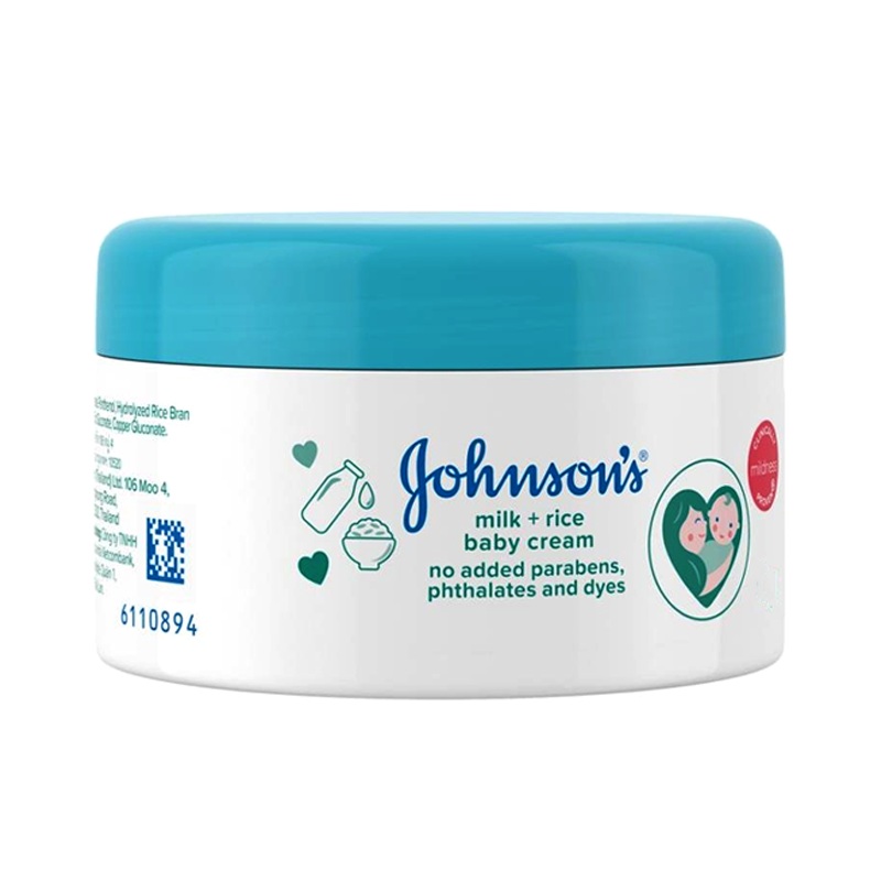 Johnsons milk + Rice Baby Cream No added Parabens, Phthalates and dyes Size 100g