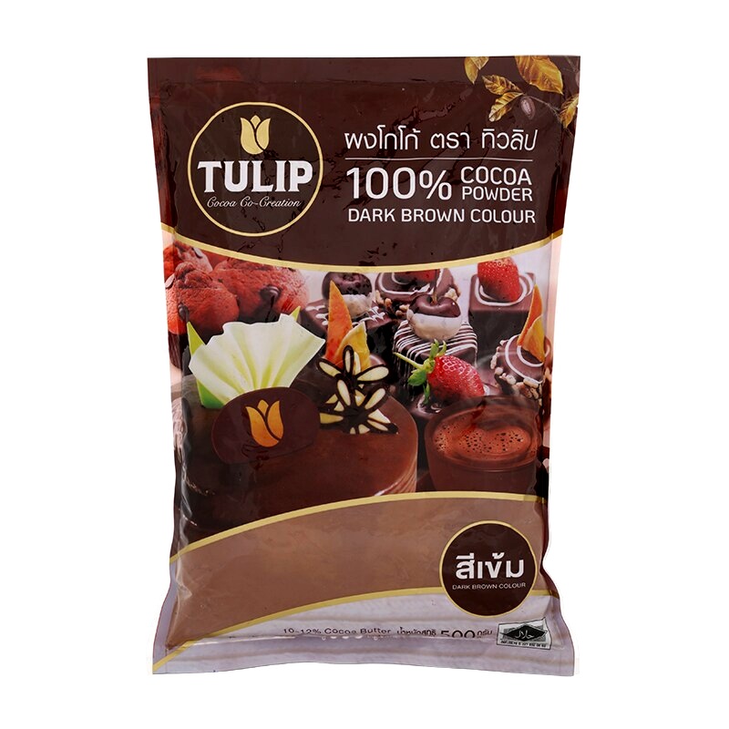 Tulip 100% Cocoa Powder Dark Brown Colour Size 440g