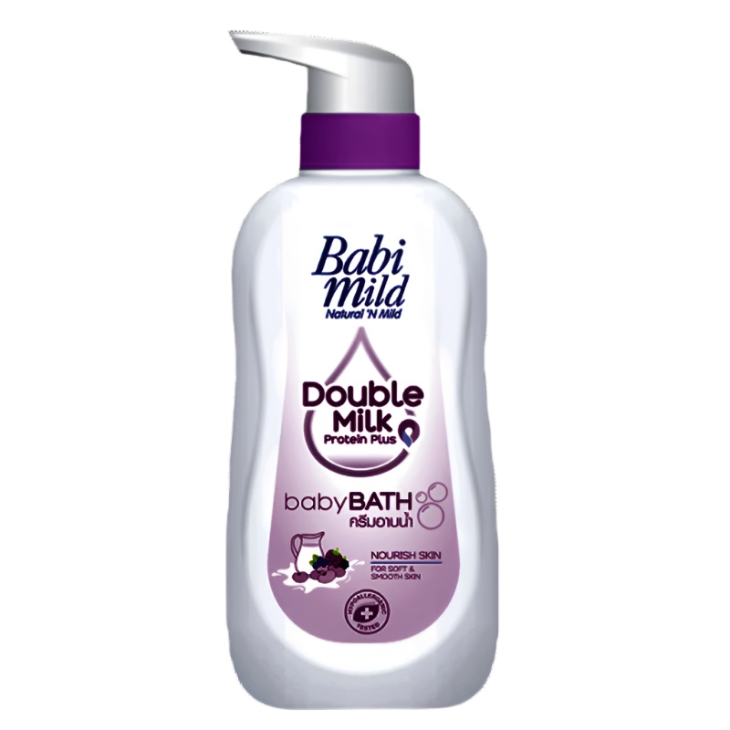 Babi Mild Double Milk Protein Plus baby Bath Nourish Skin for soft & Smooth Skin Size 500ml