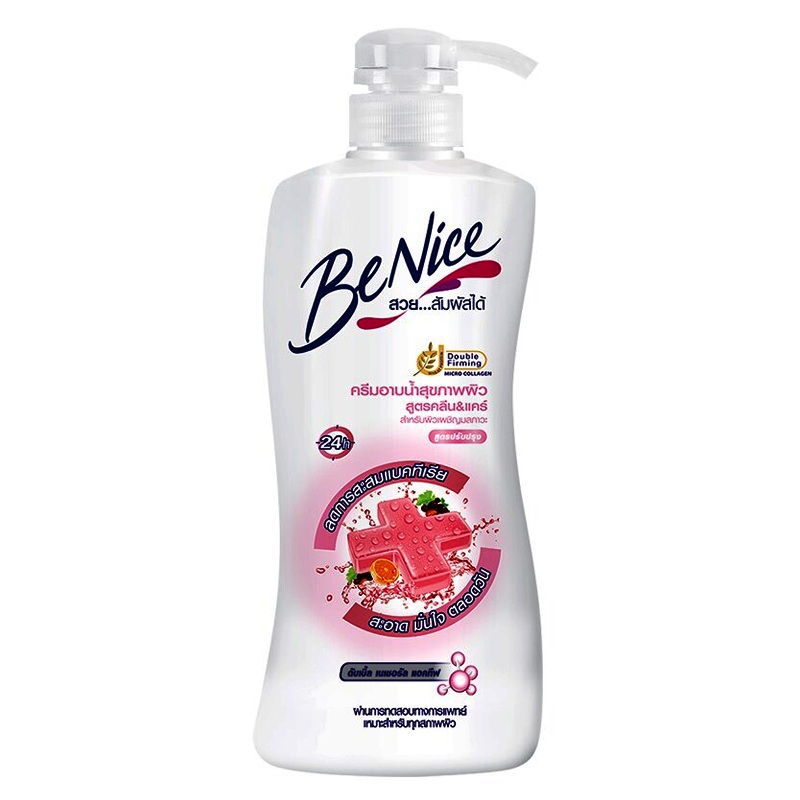 BeNice Formula Clean & Care Double Natural Active Shower Cream Anti Bacteria Size 450ml