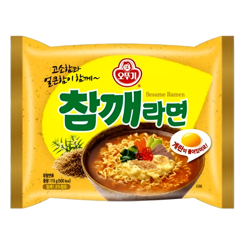 Ottogi Sesame Flavour Ramen ( Contains Egg  Block) Size 150g