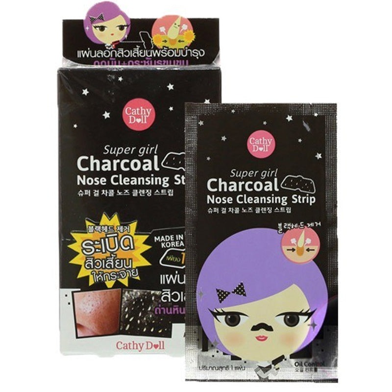 Cathy Doll Super Girl Charcoal Nose Cleansing Strip  6g pack 12 pcs