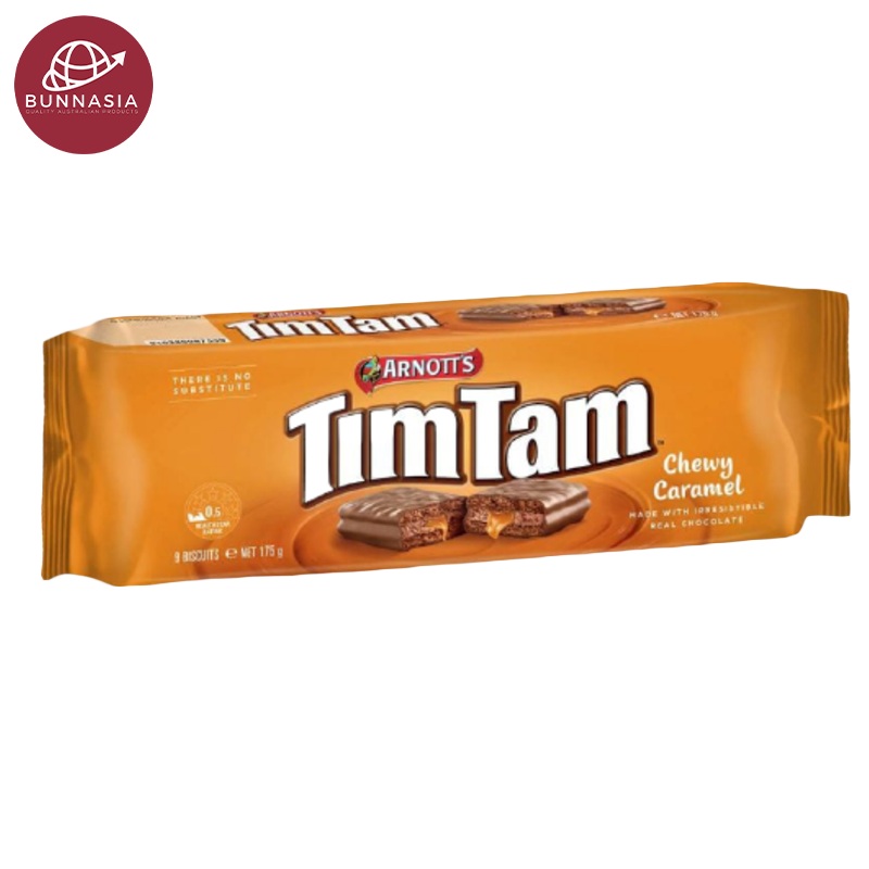 Arnott's Tim Tam Chocolate Biscuits Chewy Caramel Flavour 175g