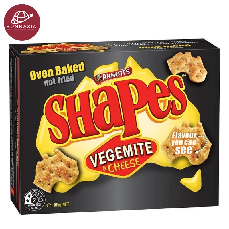 Arnotts Shapes Vegemite & Cheese Flavour 165g