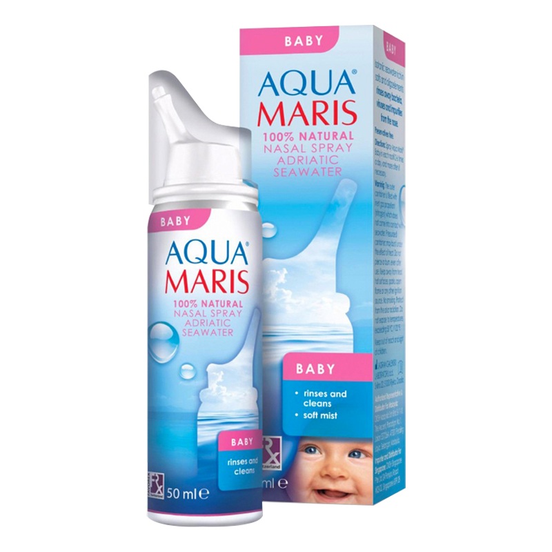 Aqua Maris Baby 100% Natural Nasal Spray Adriatic Sea Water Size 50 ml