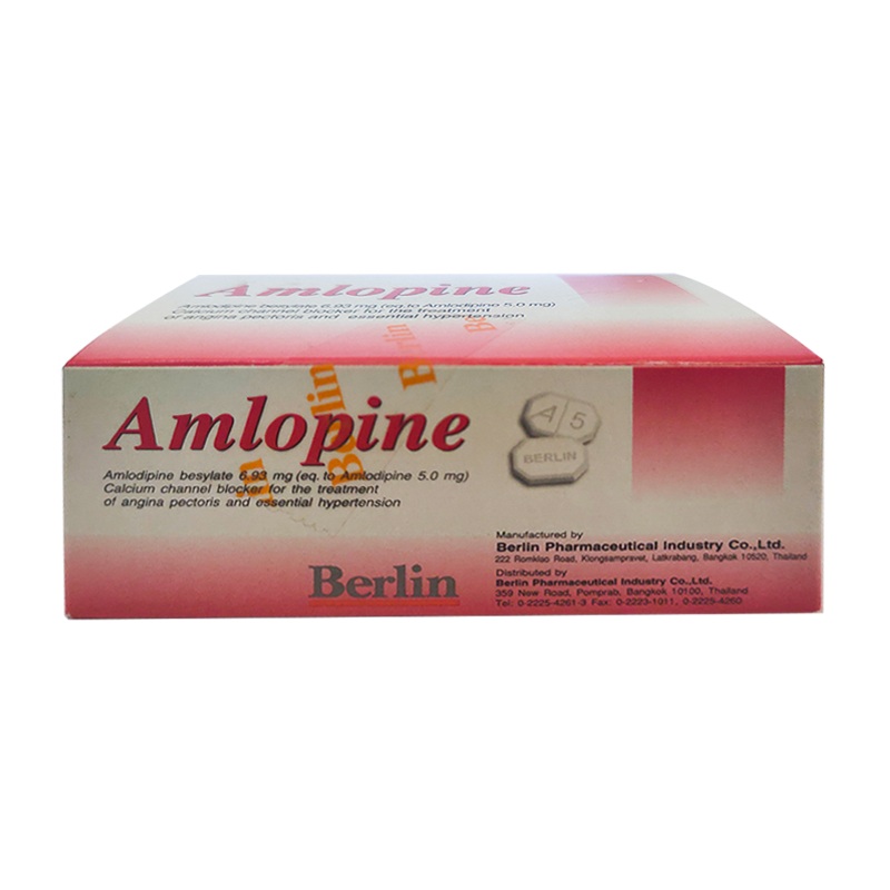 Amlopine Amlodipine besylate 6.39 mg boxes of 100 tablets.