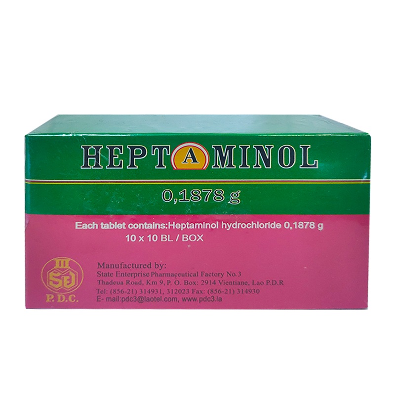 Heptaminol For Cardiovascular disorder and orthostatic hypotension boxes of 100 tablets