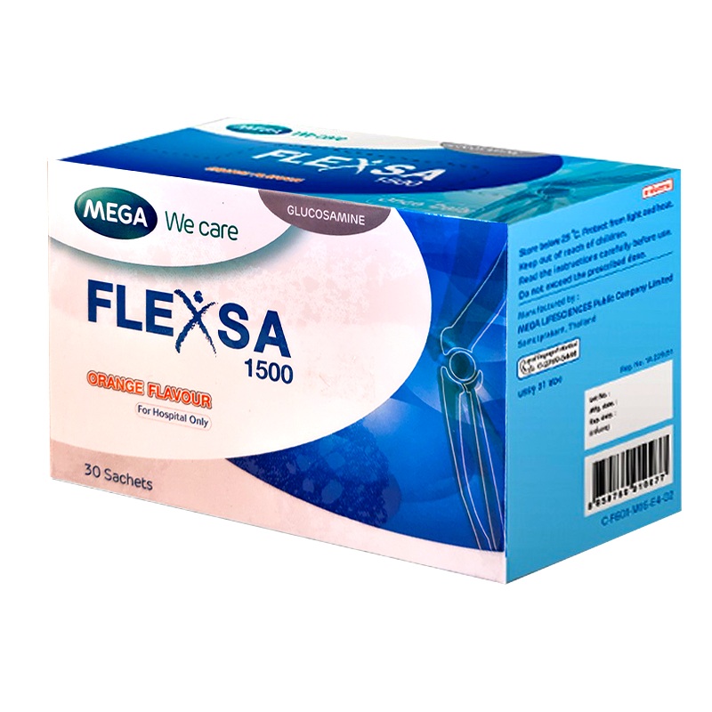 MEGA We care Flexsa 1500 Orange Flavour boxe of 30 Sachets