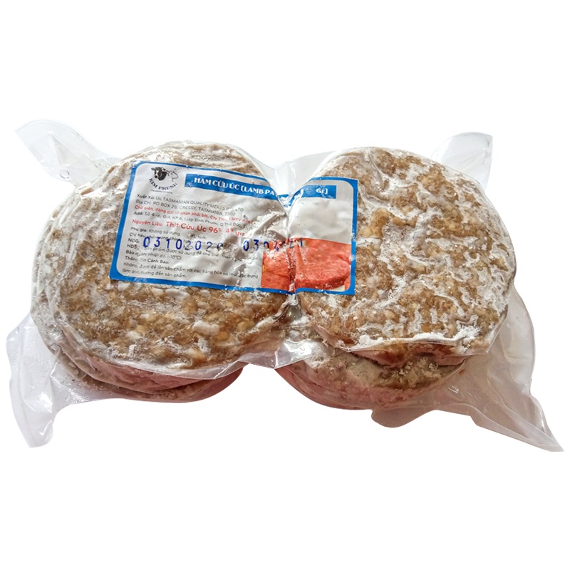 Australian Lamb Patties Size 120g Pack of 10pcs