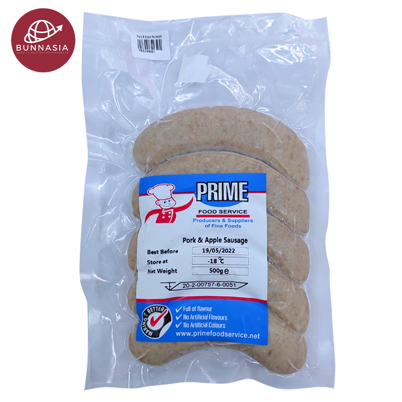 Frozen Sausages Pork & Apple (5 links) 500g