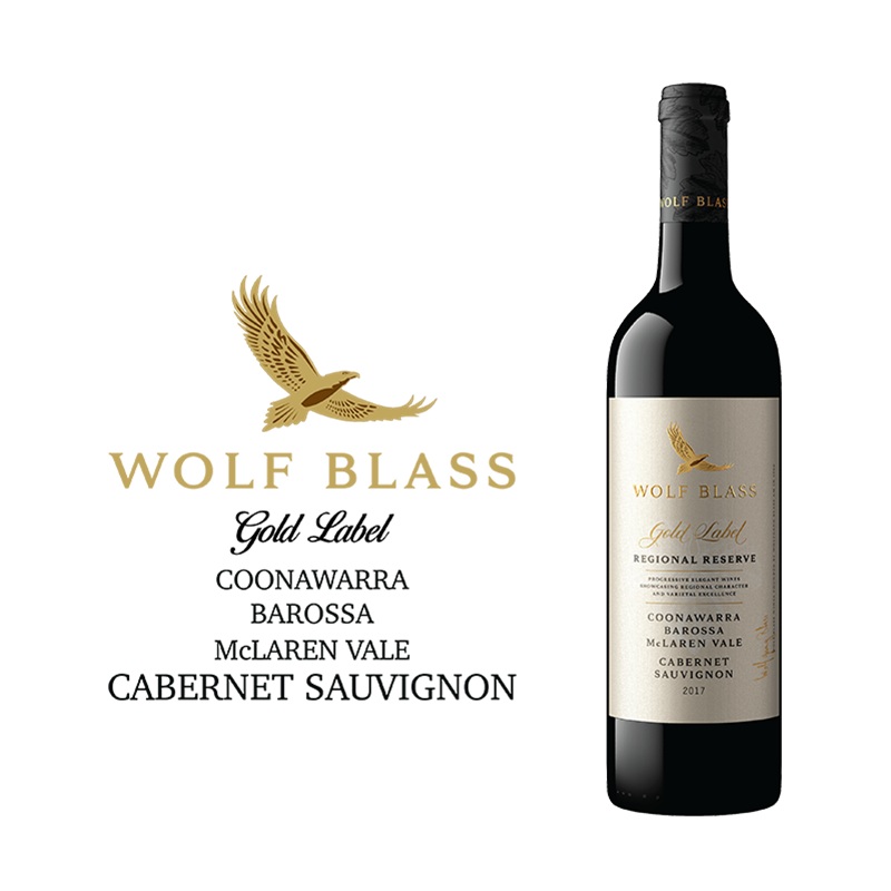 Wolf Blass Gold Label Coonawarra Barossa McLaren Vale Cabernet Sauvignon 750m