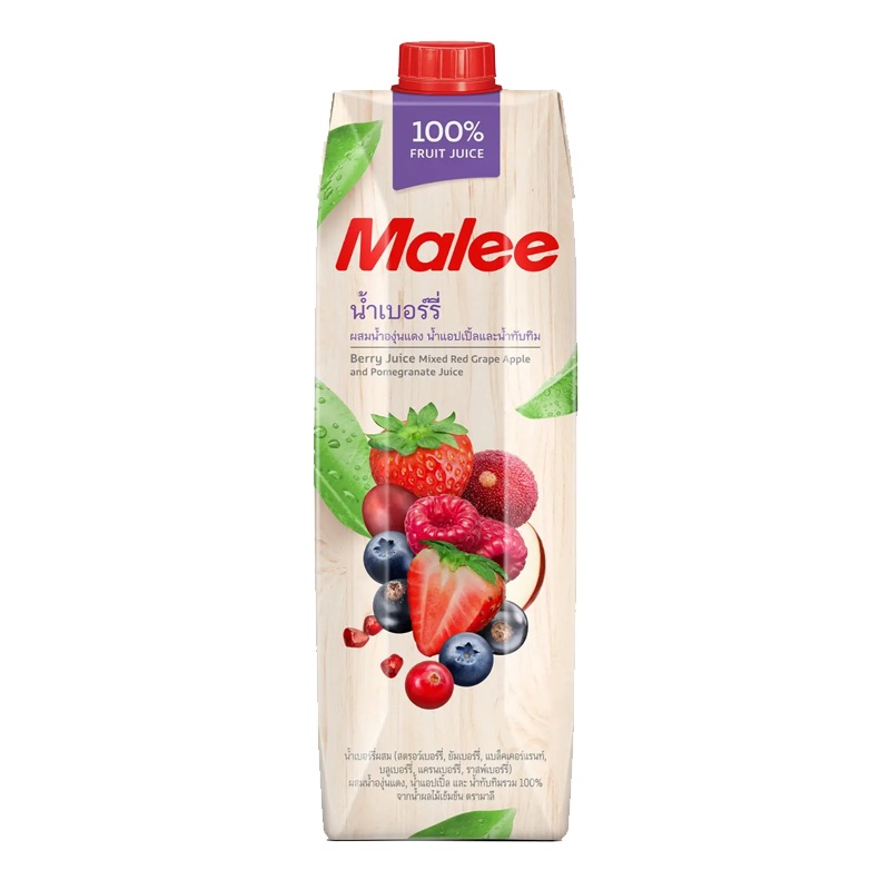 Malee Berry juice mixed red Grape Apple and Pomegranate juice 1L
