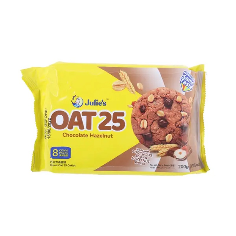 Julie's Oat 25 Hazelnuts and Chocolate Chips Size 200g