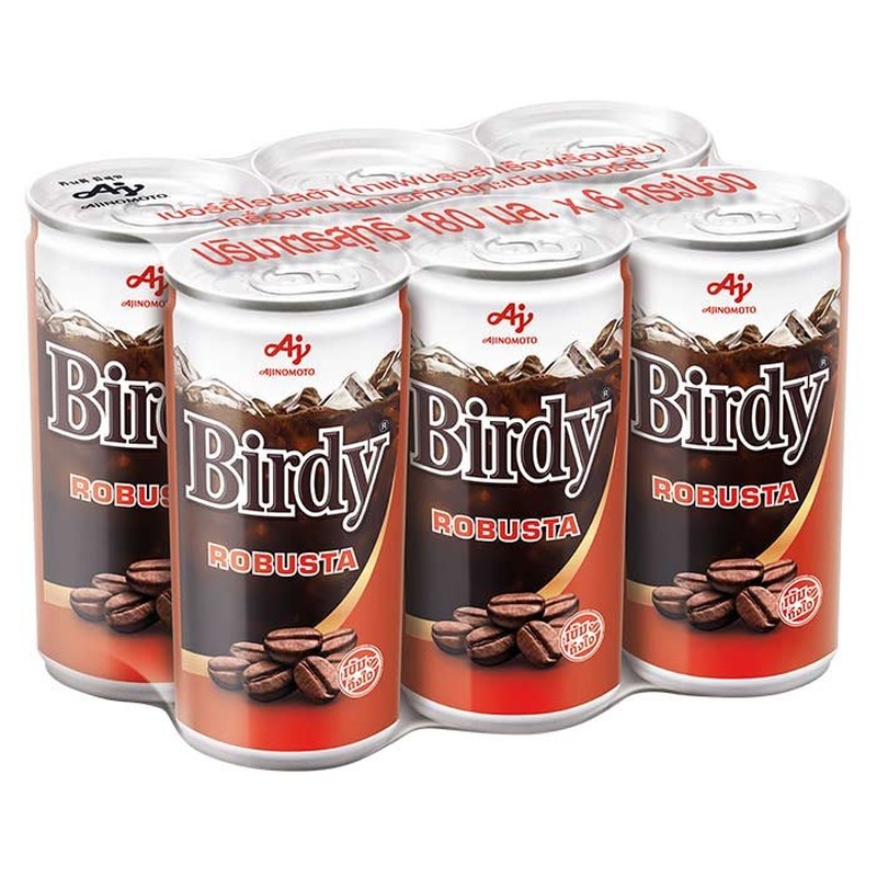 Birdy Robusta Ready to Drink Coffee Size 180ml x 6 x cans