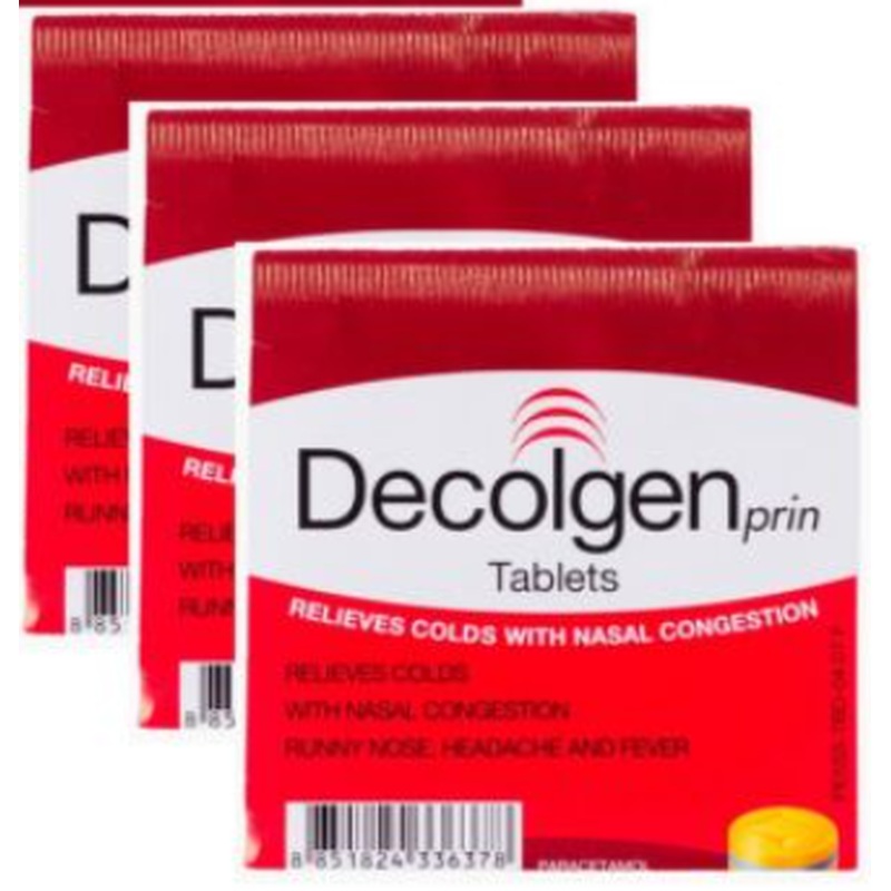 Decolgen pack 4 tablets (Relieves Colds with Nasal Congegestion)