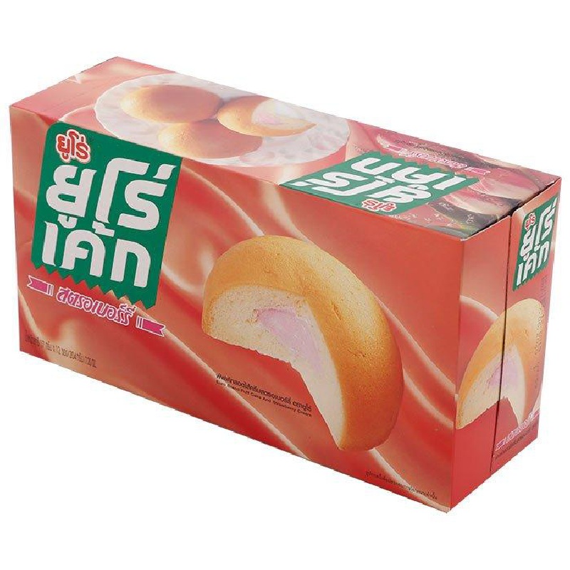 Euro Cake Strawberry Cream Flavour 17g Pack 12pcs
