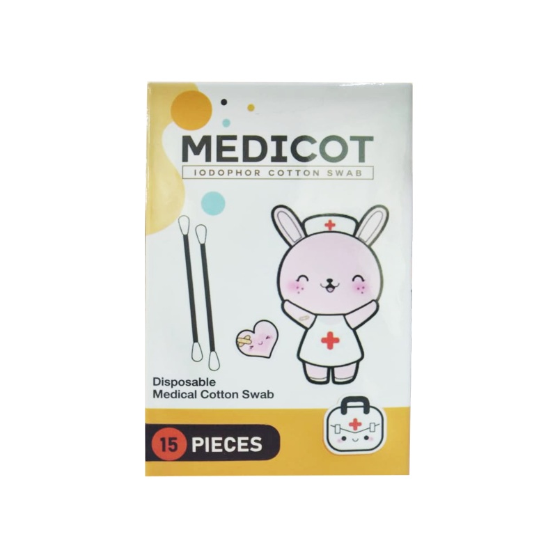 Medicom Disposable Medical Cotton Swab 15 Pieces