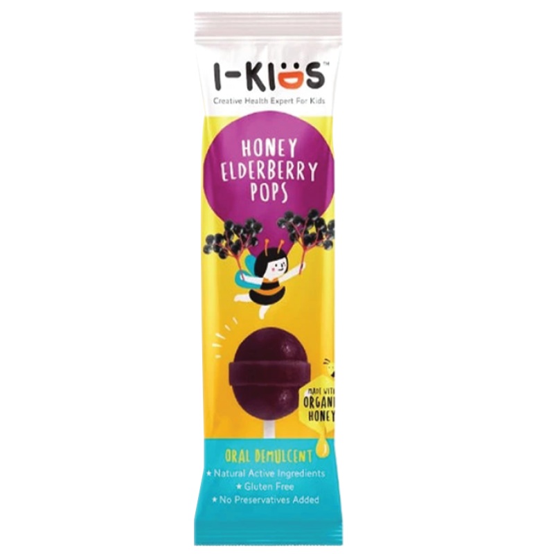 I-Kids Pop Honey Elderberry Pops Candy mixed with natural extracts Honey Elderberry