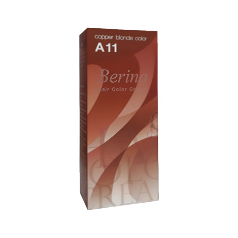 Berina Copper Blonde Super Hair Dye Color Cream Permanent Cream A11 60g