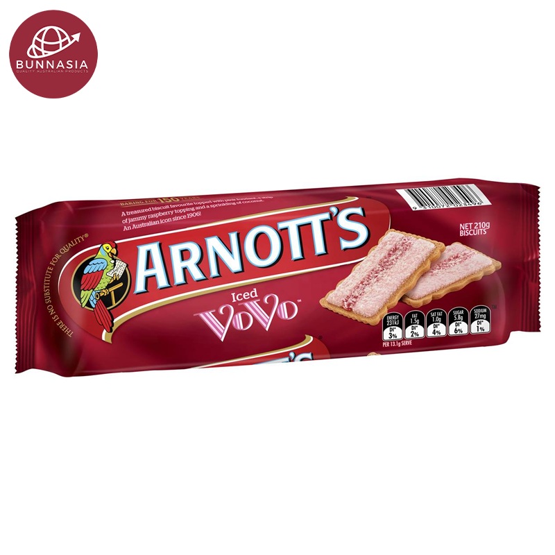 Arnott's Iced Vovo Biscuits 210g