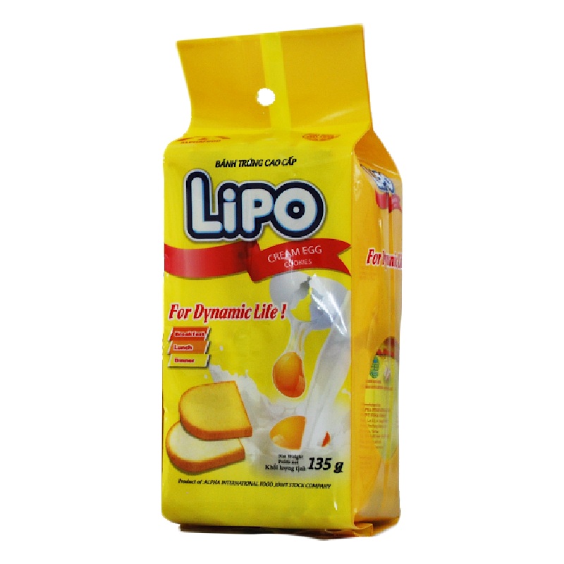 Lipo Cream Egg Cookies Butter Flavour 135g