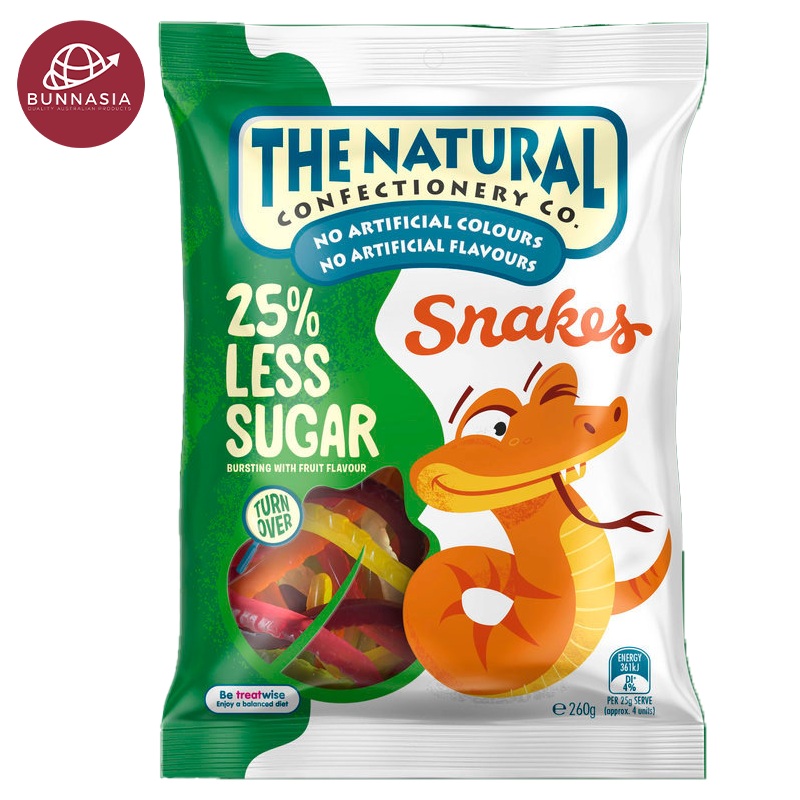 The Natural Confectionery Co. Snakes Less Sugar 230g