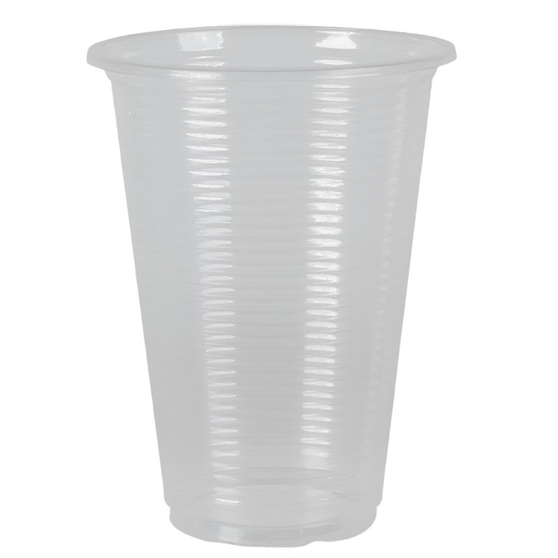 Yi Wen Brand Plastic Glass (clear curls) Size 12oz Pack 100 Pirces