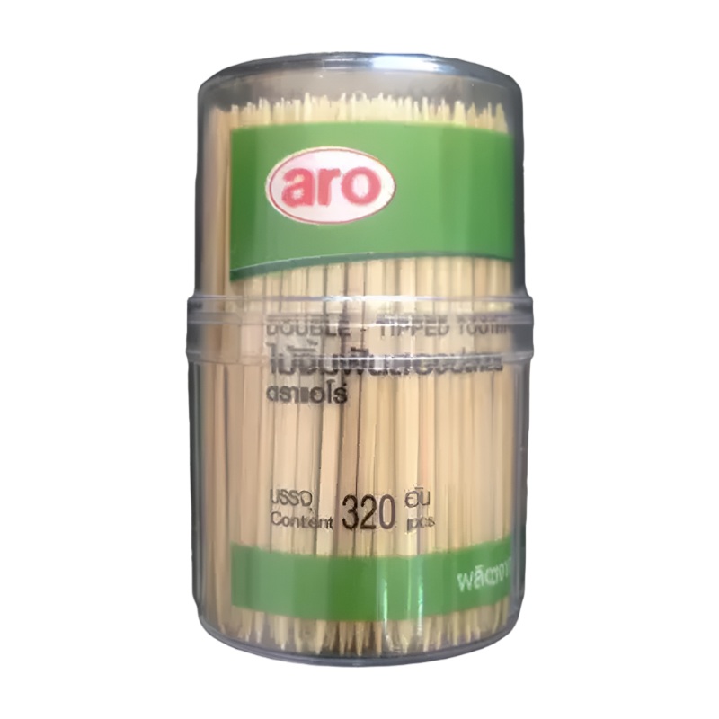 ARO Double Tepped Bamboo Toothpick 320 pcs