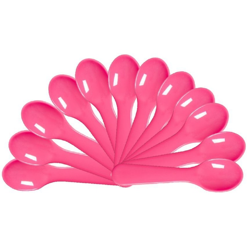 Plastic Ice Cream Spoons (short) Pack 100 pcs