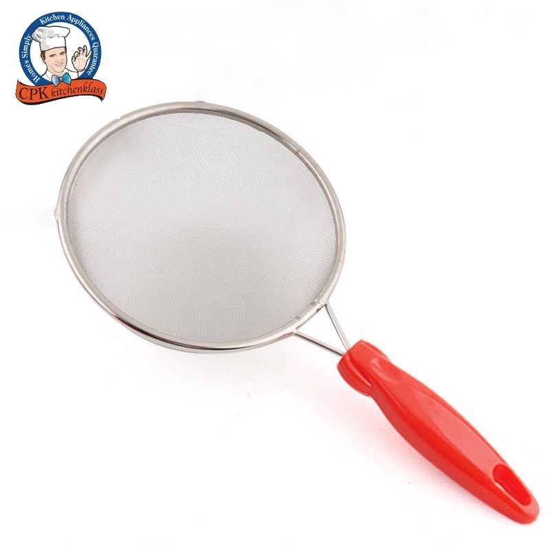 CPK KitchenKlass Stainless steel Colander, Plastic red handle (ZH-51-A) Size 13cm