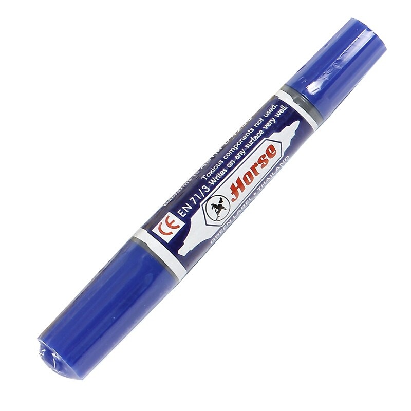 Horse Twin Tip Permanent Marker(Blue)