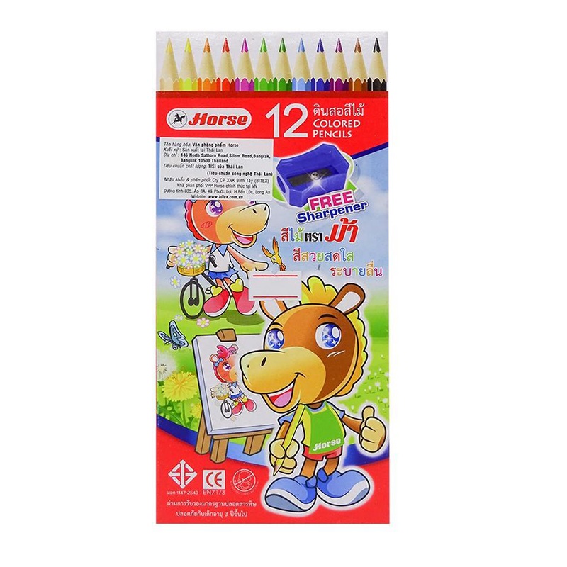 Horse 12 color pencils
