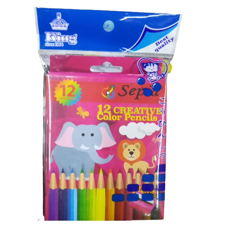 king 12 color pencils
