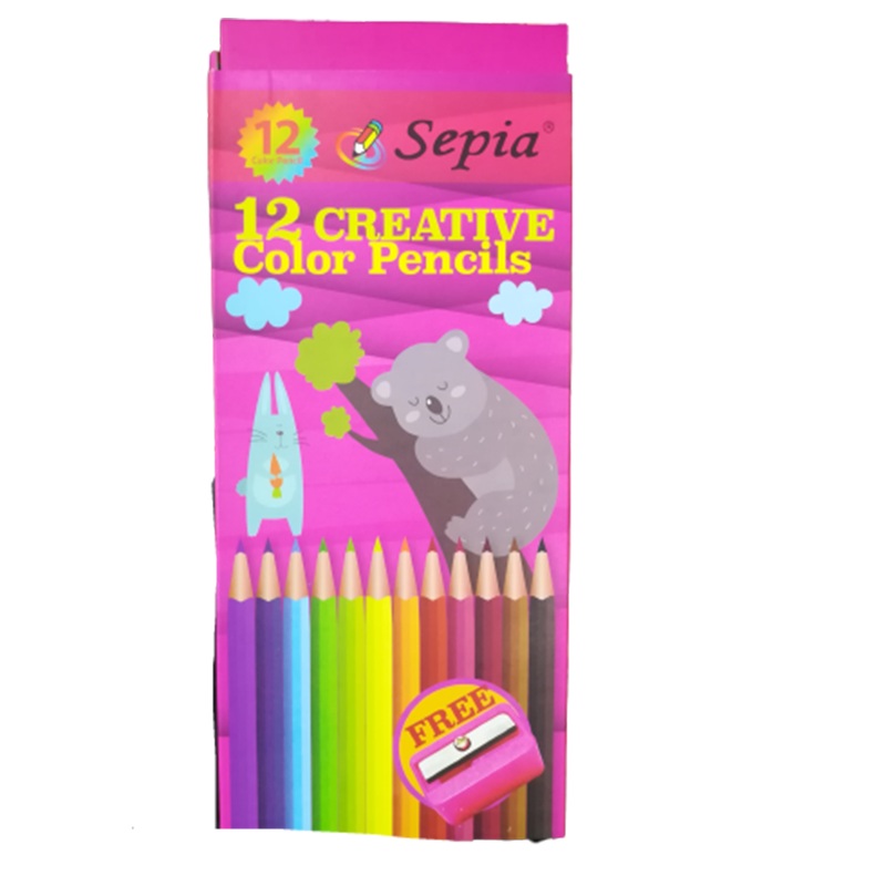Sepia 12 creative color pencils