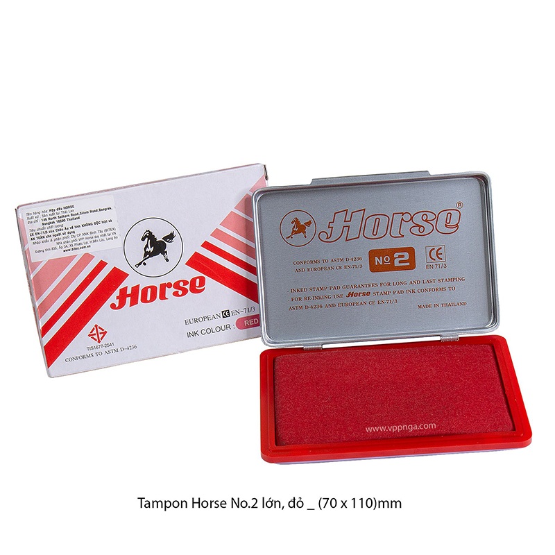 Tampon HORSE Nro.2 de 7x11cm(Red)