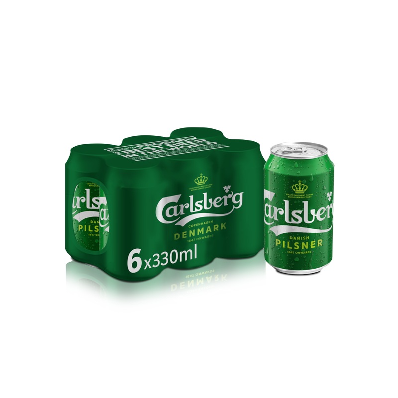 Carlsberg 330ml can Pack 6 cans