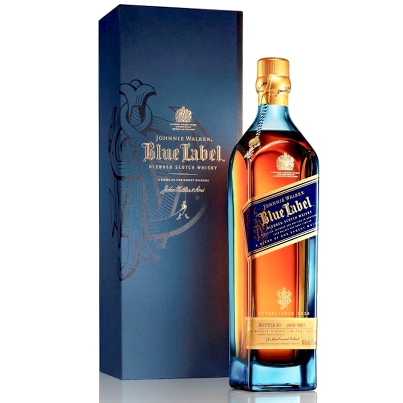 JOHNNIE Walker Blue Label Blended Scotch Whisky 1L