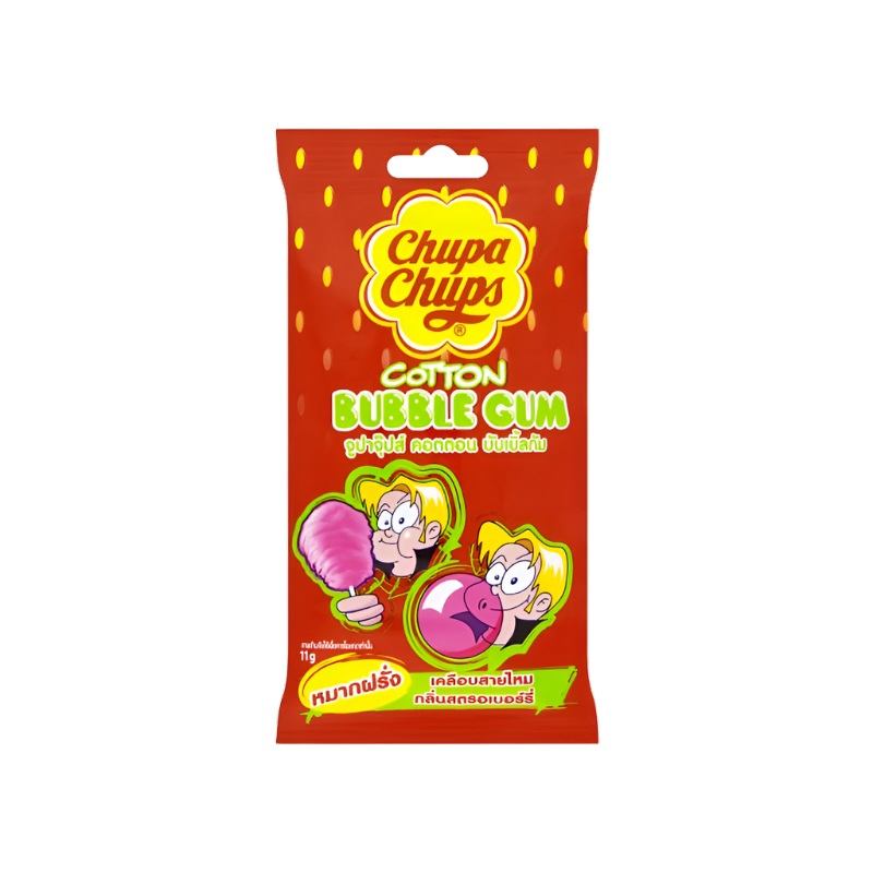 Chupa Chup Cotton Bubble Gum Strawberry 11g