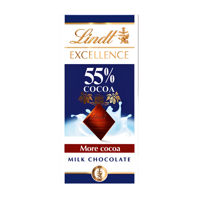 Lindt EXCELLENCE 55% COCOA MILK CHOCOLATE  100G