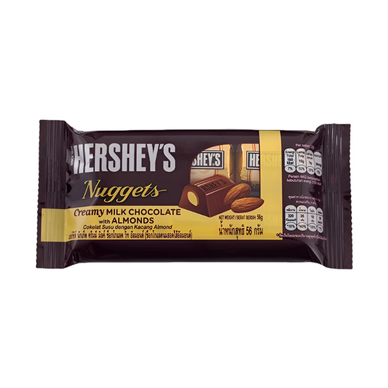 HERSHEY'S Nuggets Creamy Milk Chocolate with Almond 56g