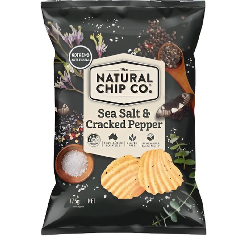 Natural Chip Co. Sea Salt & Cracked Pepper 175g
