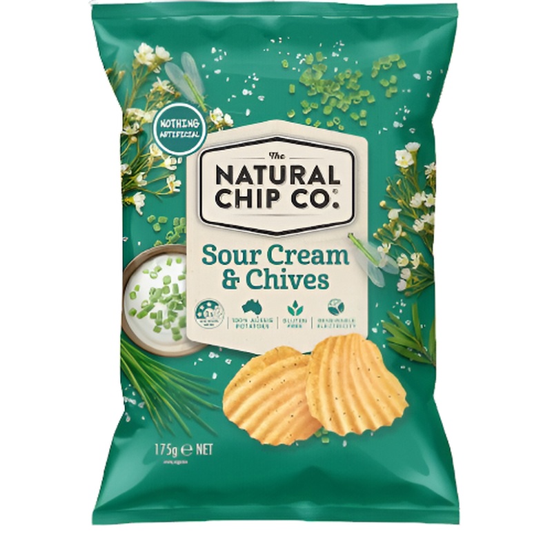 Natural Chip Co. Sour Cream & Chives 175g