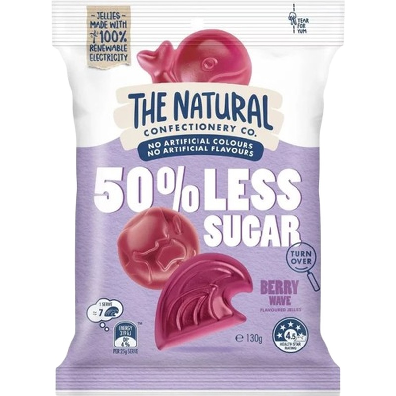 Natural Confectionery Berry Wave 50% Less Sugar 130g