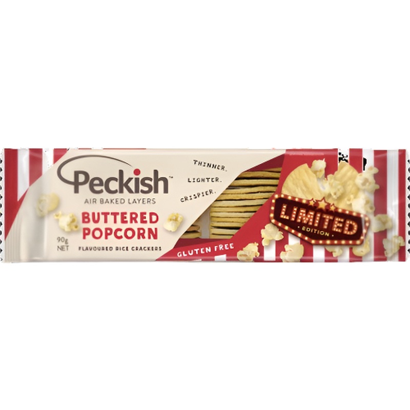 Peckish Crackers Buttered Popcorn 90g
